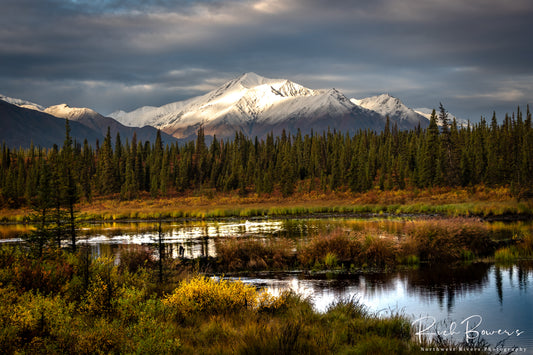 Autumn's Reflection: Denali Range in the afternoon sun